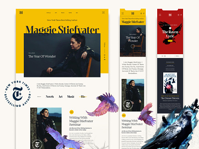 Maggie Stiefvater New Website! author books forefathers homepage responsive web typography ui design ux design web design website websites