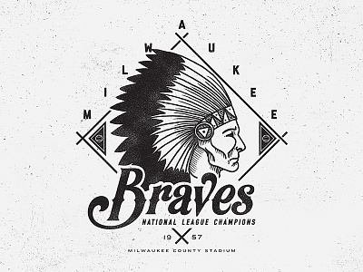 Braves Team Logo - Graphic Vector Indian Brave Image