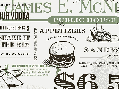 McNellie's Irish Pub Menu food hamburger illustration irish menu pub restaurant type typography