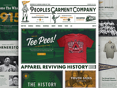 Peoples Garment Co. Webstore baseball brand era football forefathers products shop sports store vintage website