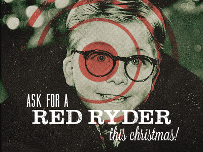 Happy Holidays! ad green red red ryder vintage xmas