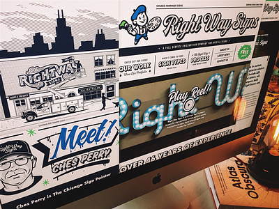 Right Way Signs Website chicago forefathers homepage sign painting signage signs site design ux web website websites