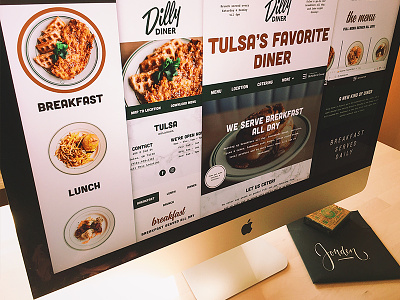 Dilly Diner - Website Launch! brand brands breakfast diner forefathers lunch retro tulsa ux ux design website