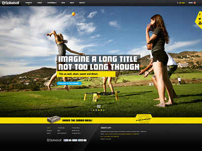 Spikeball v1 background black forefathers full page homepage yellow