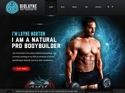 BioLayne Header black blue electric header tech twitter vibrant