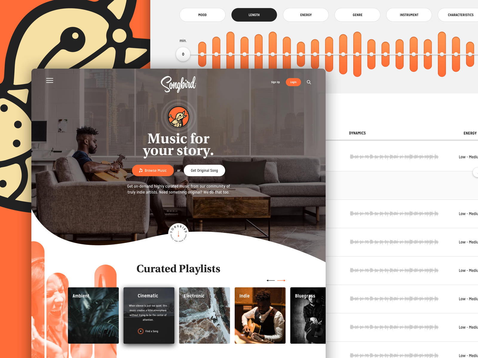 Songbird Web Homepage by The Forefathers Group on Dribbble