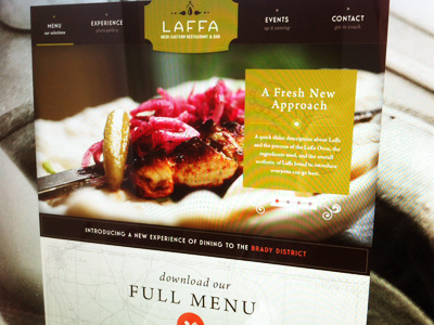 Laffa brown earthtones green homepage laffa menu restaurant website
