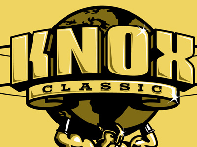 Knox Classic black and yellow forefathers illustration logo strength