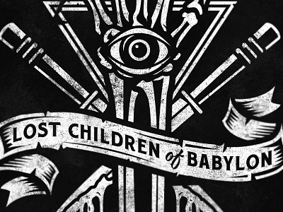 Dark Prayers - Lost Children of Babylon black crest forefathers glass illustration