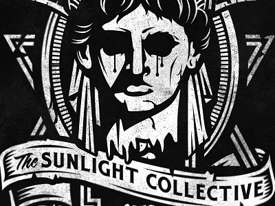 Dark Prayers - The Sunlight Collective black crest forefathers glass illustration