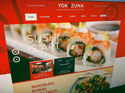 Yokozuna asian clean forefathers homepage red slider sushi website white
