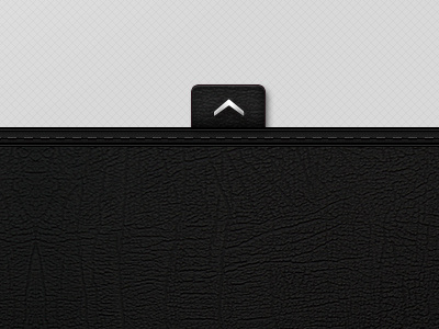 Coloma Ventures Footer arrow back to top leather tab