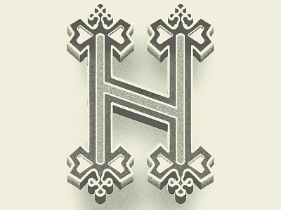 Letter H lettering poster