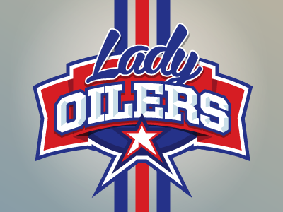 Ladyoilers football lady logo oilers vector