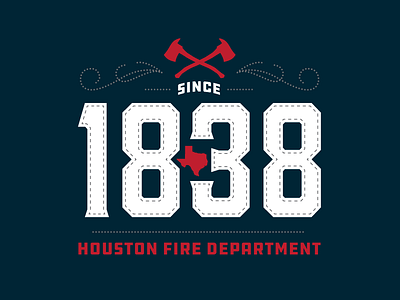 Houston Fire - Retro design fire fire department illustrator logo tshirt vector