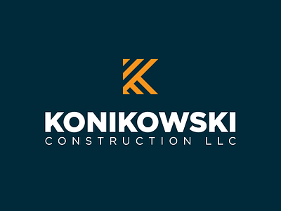 Konikowski Construction company construction design illustrator logo roofing safety vector