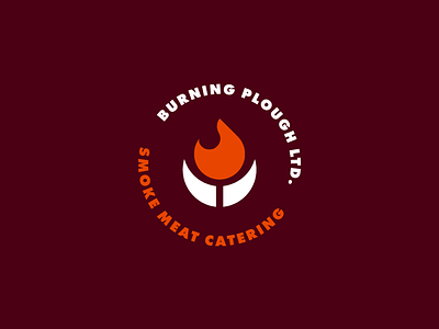 Burning Plough Logo branding food food logo logo logo design smoke meat