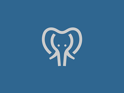 blue elephant head logo