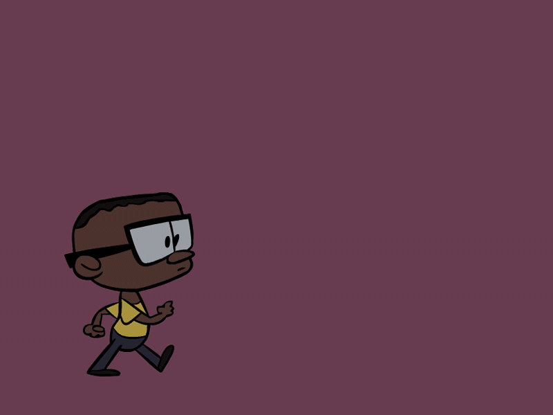 Ron McNair - walk cycle animation cartoon character gif ron mcnair