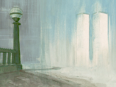 Twin Towers 9 11 911 animation background painting bill wray color layout tim rauch twin towers