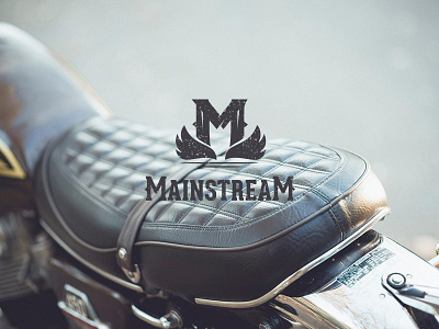 mainstrem cafe racer classic motorcycle logo m mainstream motorcycle wings