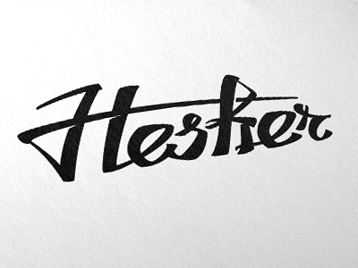 Hesher dribbble lettering logo print tagging