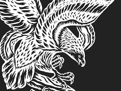 print black eagle illustration print process snake tattoo