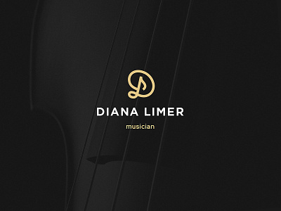 Diana Limer classical music d design diana logo music musician name note violin