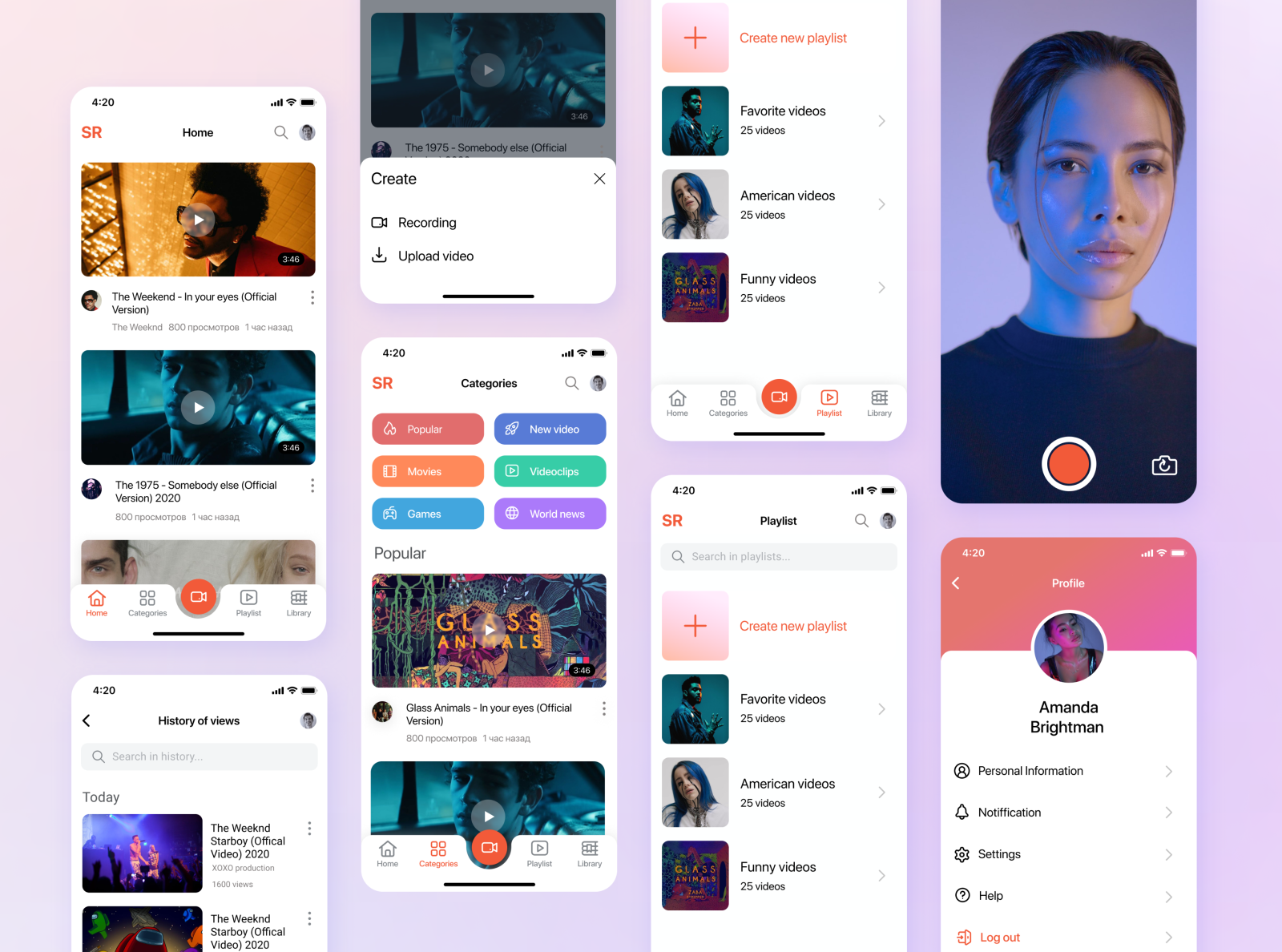 📱 Video App design by Daria Pashneva on Dribbble