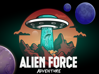 Alien Force adventure illustration photoshop