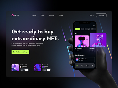 NFT Marketplace  - Landing page