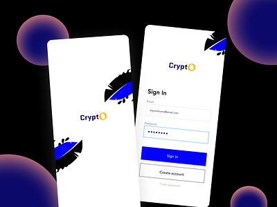 Crypto Sign Up screen bitcoin crypto wallet cryptocurrency finance app financial fintech mobile sign in ui ui uidesign