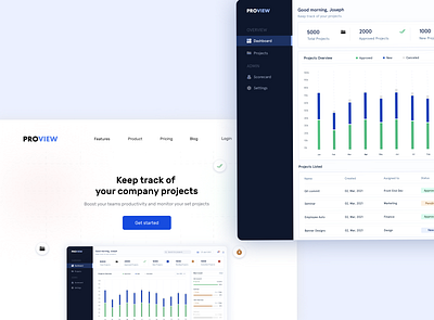 Project tracking app company dashboard ui design project tracking ui ux