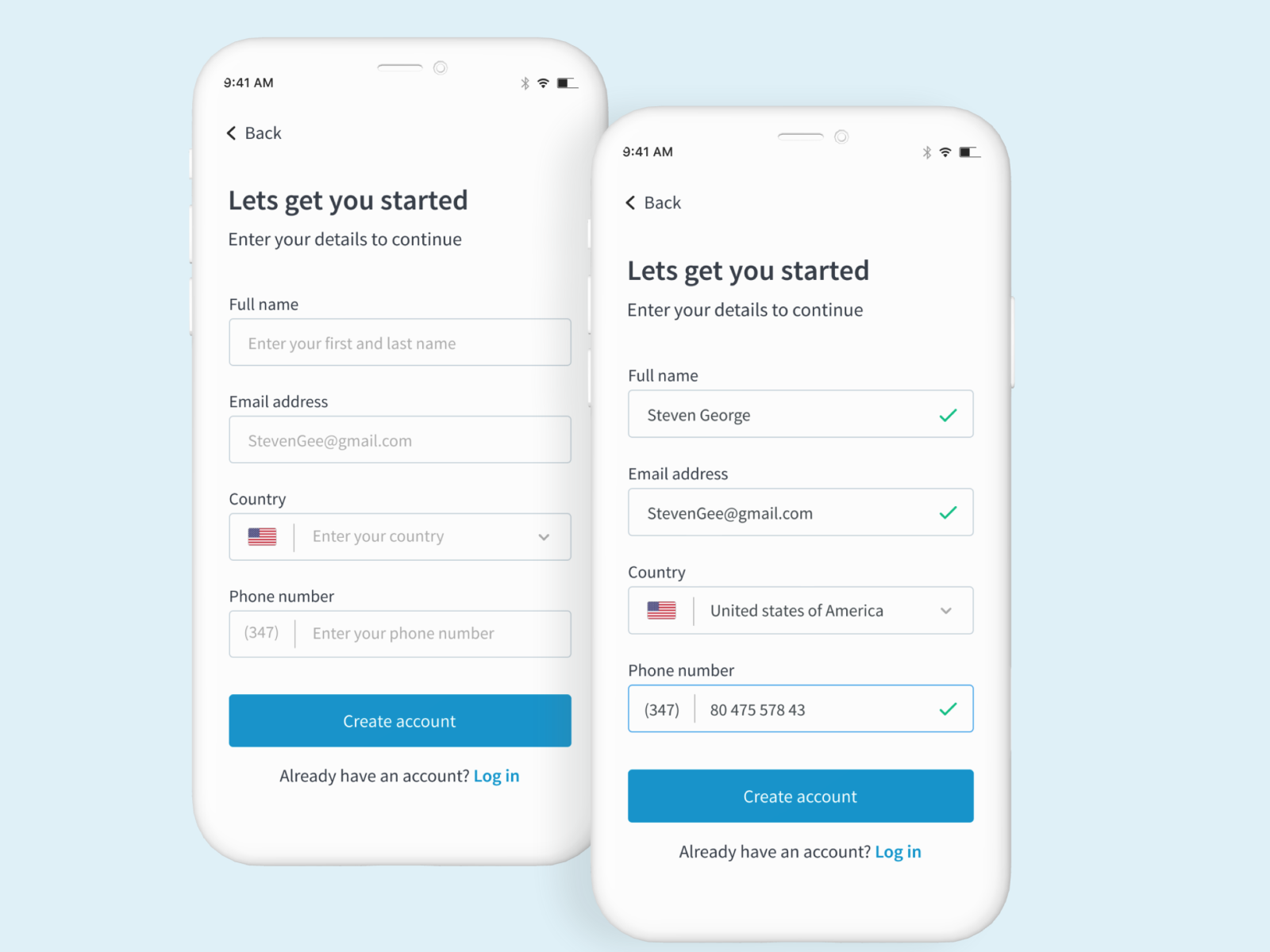 Create Account UI by Anthonia Essiet on Dribbble
