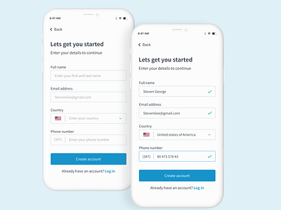 Create Account UI by Anthonia Essiet on Dribbble