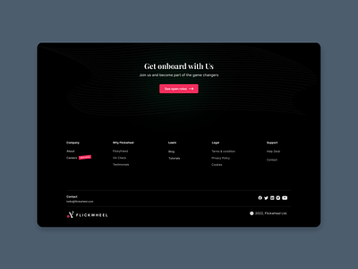 Flickwheel Footer Design automotive company footers landing page ui uidesign
