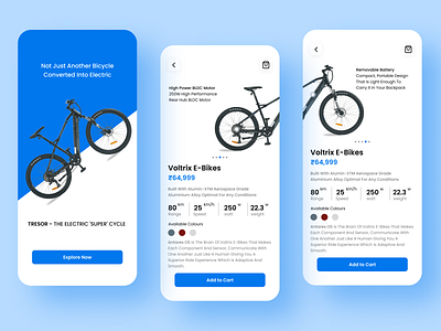 E -Bike App UI Design bike app cycle app ebike smart app design ui uiux