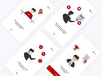 Onboarding for quora app design illustration minimal onboarding ui ux