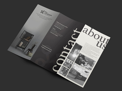 Fine Scandinavia - Trifold Brochure black branding brochure design flyer furniture