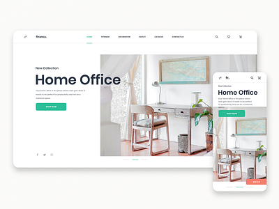 Furniture E-Commerce Shop App app interface clean dashboard ecommerce ecommerce shop furniture furniture shop home office interior landing landing page shopify shoping store typography webdesign