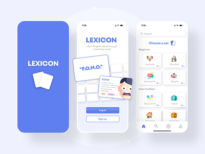 Lexicon: And English Vocab App branding design ui design