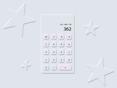 Neumorphic Calculator - DailyUI #004