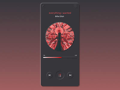 Music Player - DailyUI #009 009 app daily ui dailyui design figma mobile mobile app mobile design mobile ui mockup music music app music player neumorphic neumorphism player skeuomorphic ui ux