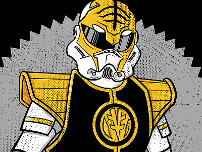 Imperial Ranger artwork crossover fanart film grunge power rangers star wars stormtrooper t shirt tee tv