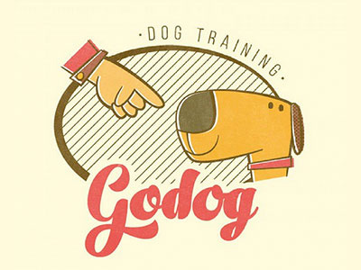 Godog Logo branding dog identity logo retro training vintage