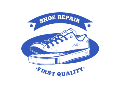 Shoe Repair Logo badge brand branding design download identity logo mark resource retro shoe shop