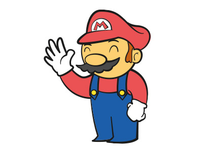 Hey Mario! character digital happy icon illustration mario mario bros videogame