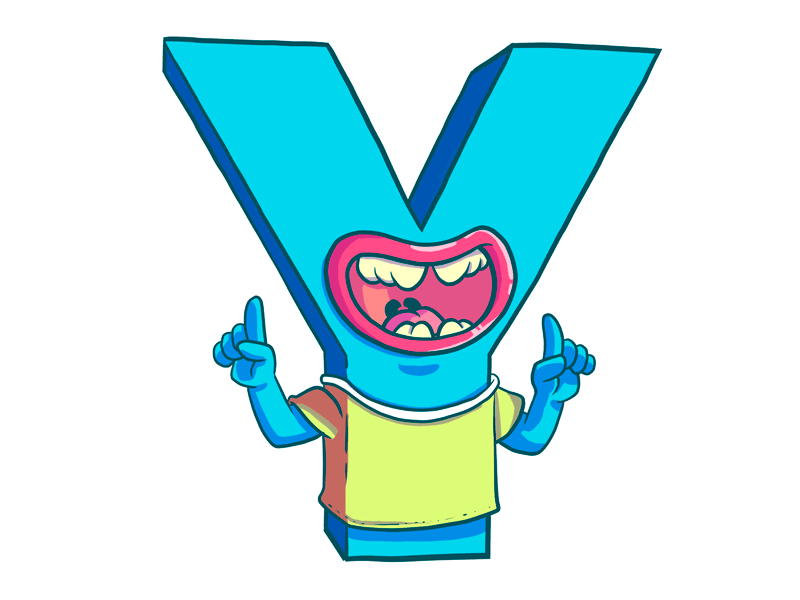 Y for... 36 days of type alphabet cartoon character illustration magic phobia type typography