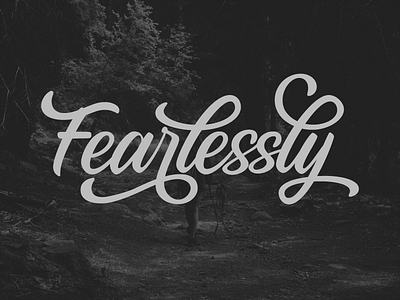 Fearlessly brush lettering font design fonts typeface typography