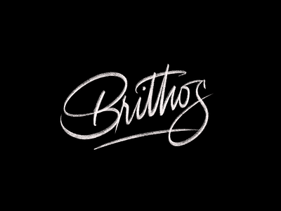 Brithos brush lettering design fonts hand type handlettering handmade logo typography